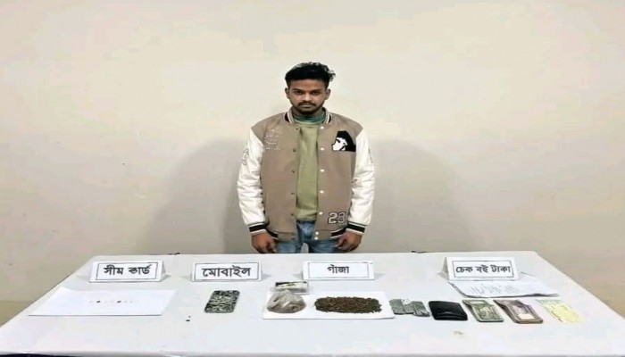 মেহেরপুরের গাংনীতে ছাত্রদল নেতা গাঁজা, টাকা ও জুয়ার সিমসহ আটক