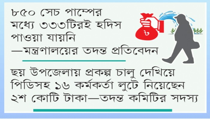সাগরচুরির ঘটনা ঘটেছে ৫শ কোটি টাকার প্রকল্প থেকে ২শ কোটিই লুট