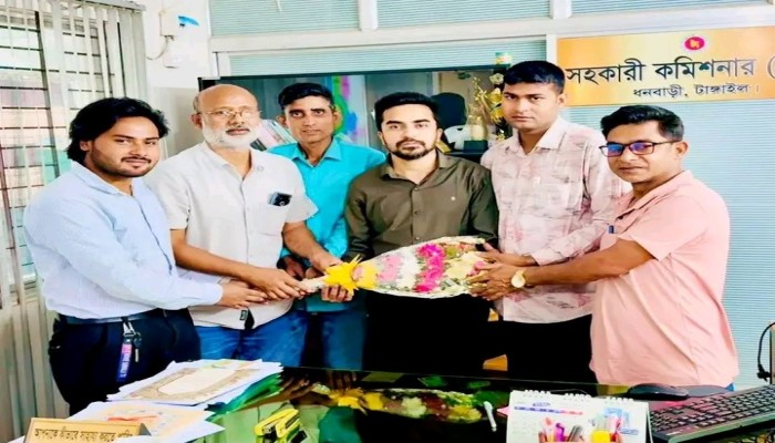 ধনবাড়ী থেকে বিদায় নিলেন সহকারী কমিশনার(ভূমি) সায়েম ইমরান...