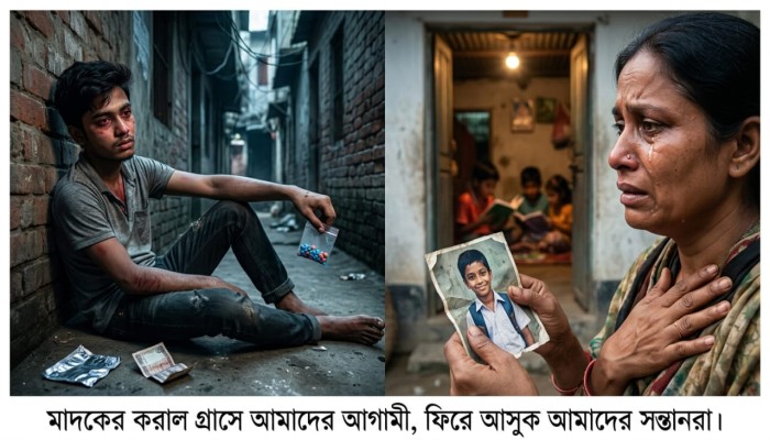 অন্ধকার গিলে খাচ্ছে আগামীকে।