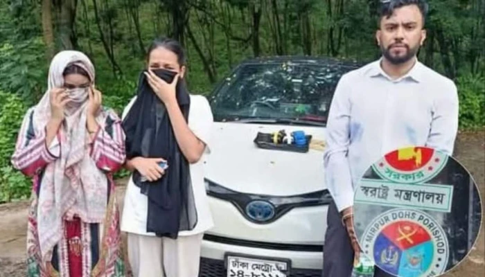 ​স্বরাষ্ট্র মন্ত্রণালয়ের স্টিকার লাগানো প্রাইভেটকারে ৬ হাজার ইয়াবা