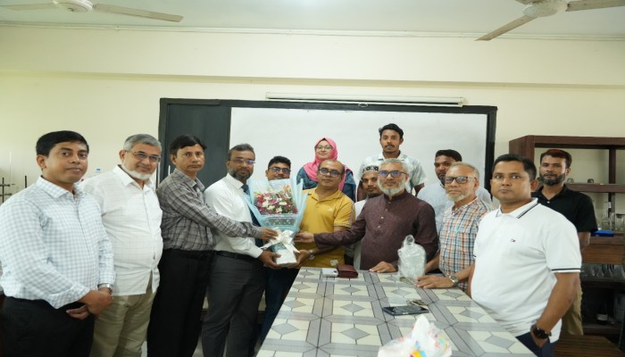 মৃওিকা বিজ্ঞান বিভাগের উদ্যোগে নবনিযুক্ত উপ-  উপাচার্যকে সংবর্ধনা প্রদান