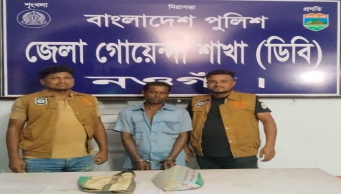 নওগাঁ জেলার পত্নীতলার ছালিগ্রাম থেকে ১ কেজি গাঁজা সহ গ্রেফতার ১