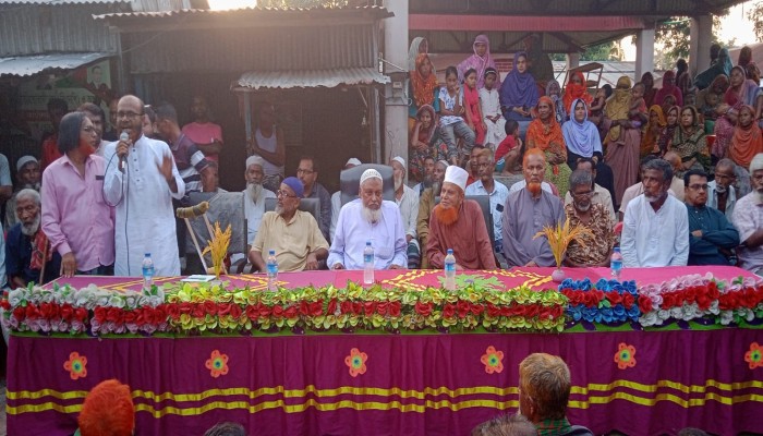 কালাইয়ে মাত্রাই ইউপি চেয়ারম্যান প্রার্থী আলহাজ্ব ইয়াকুব আলী মন্ডলের নির্বাচনী উঠান বৈঠক অনুষ্ঠিত